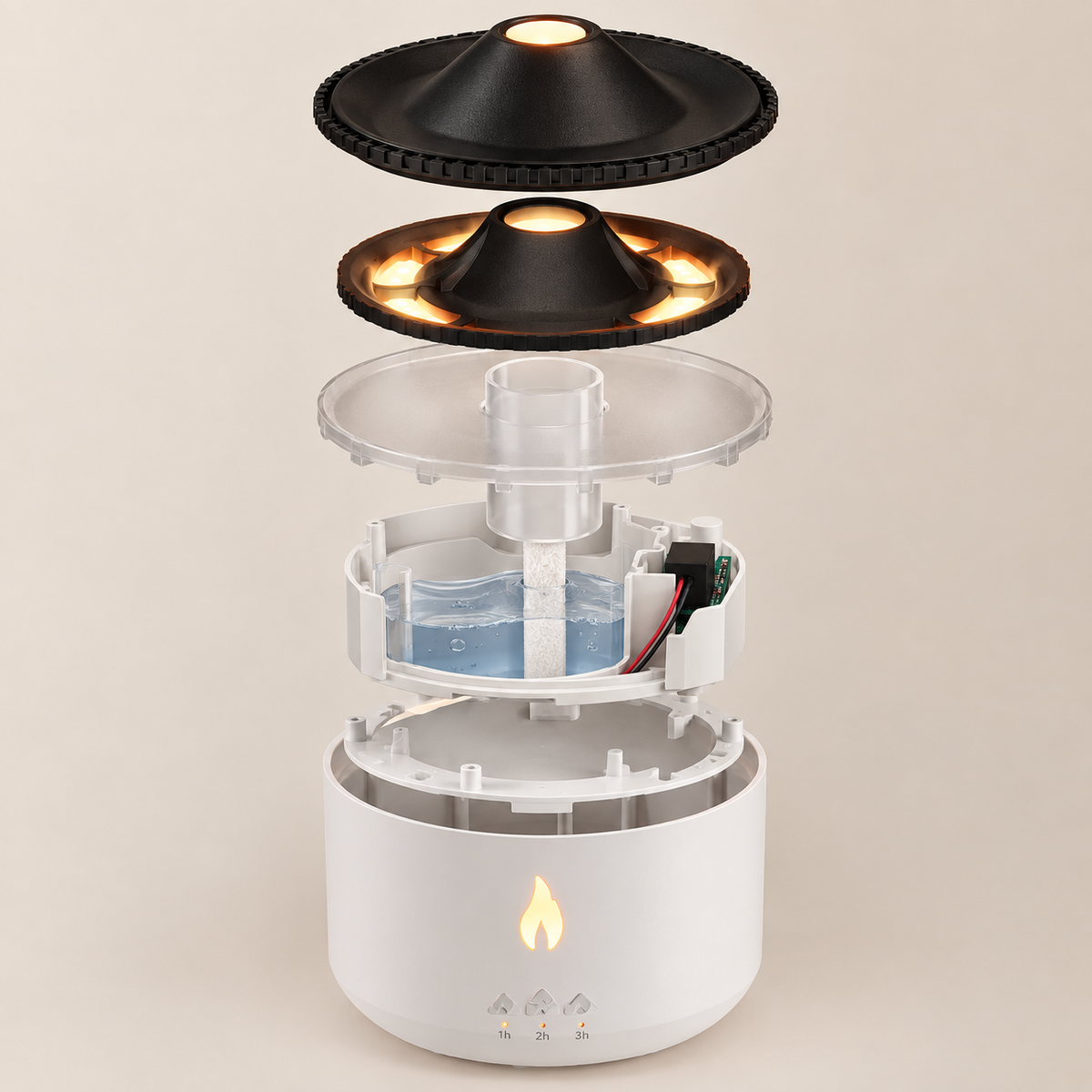 Kit Bien-être Complet — Diffuseur Volcan & 6 Huiles Essentielles